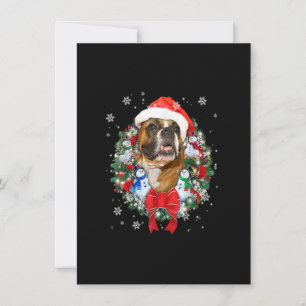 Niedlicher Boxer Dog Weihnachtsbaum Familie Xmas P Einladung