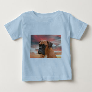 Niedlicher Boxer Hund Aquarellmalerei Art Baby T-shirt