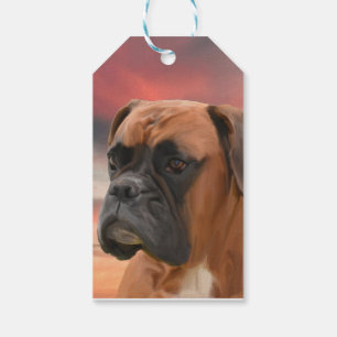 Niedlicher Boxer Hund Aquarellmalerei Art Geschenkanhänger