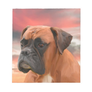 Niedlicher Boxer Hund Aquarellmalerei Art Notizblock