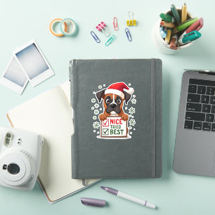 Niedlicher Boxer Hund Weihnachten Nizza mein Beste Aufkleber