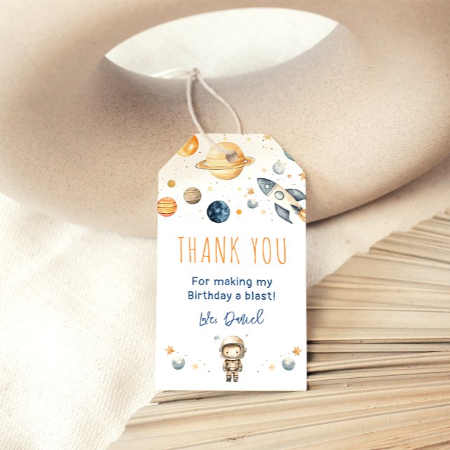 Niedlicher Boy Astronaut Space Geburtstagsgeschenk Geschenkanhänger (Von Creator hochgeladen)