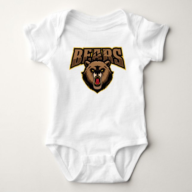Niedlicher Braunbär Baby Strampler (Vorderseite)