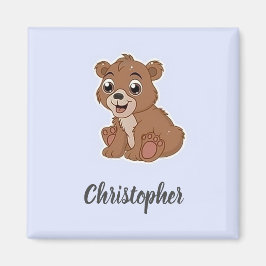 Niedlicher Braunbär blau Magnet