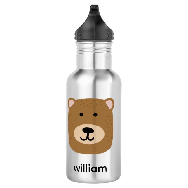 Niedlicher Braunbär Edelstahlflasche (Rechts)