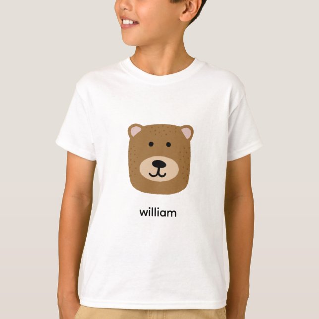 Niedlicher Braunbär T-Shirt (Vorderseite)