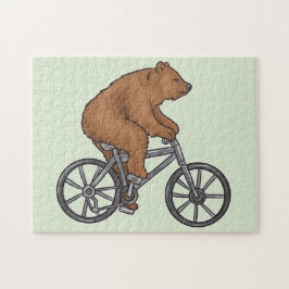 Niedlicher brauner Bär Reiten Puzzle