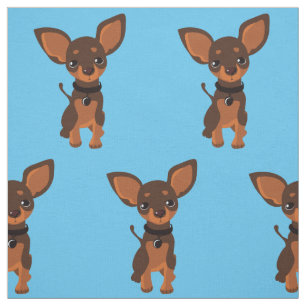 Niedlicher Brauner Chihuahua Welpenhund Stoff