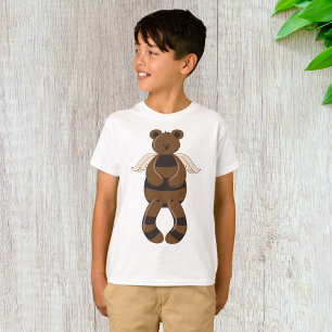 Niedlicher brauner Teddy-Bär mit Angel Wings T-Shirt