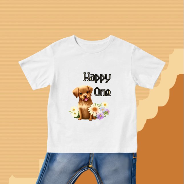 Niedlicher Braunhund Baby T-shirt (Von Creator hochgeladen)