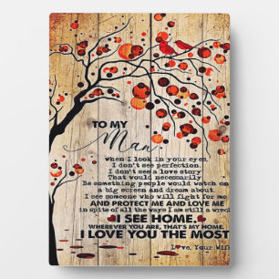 Niedlicher Brief an Ehemann Liebliches Geschenk Fotoplatte