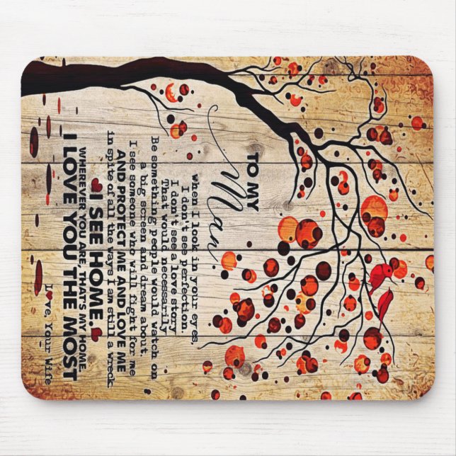 Niedlicher Brief an Ehemann | Liebliches Geschenk  Mousepad (Vorne)