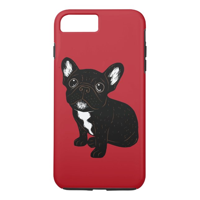 Niedlicher Brindle Frenchie Welpe Case-Mate iPhone Hülle (Rückseite)