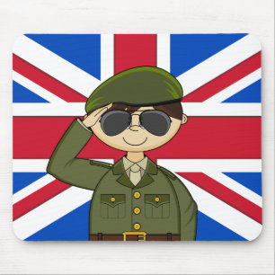 Niedlicher britische Armee-Soldat Mousepad