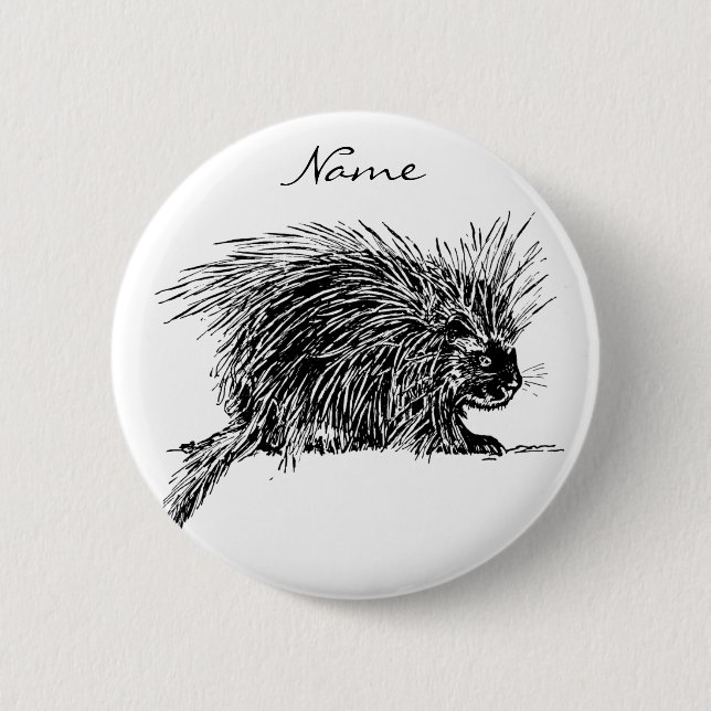 Niedlicher britischer Igel Thunder_Cove Button (Vorderseite)