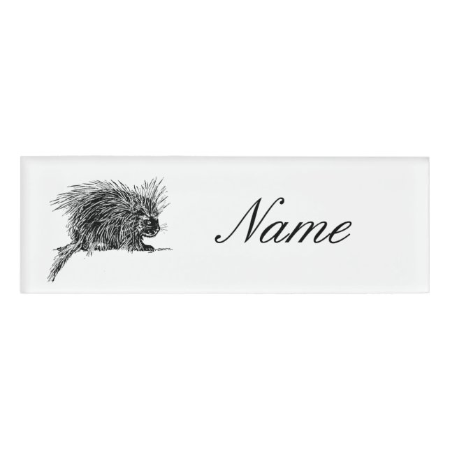 Niedlicher britischer Igel Thunder_Cove Namenschild (Vorderseite)