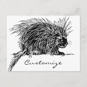 Niedlicher britischer Igel Thunder_Cove Postkarte