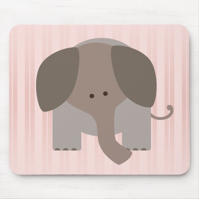 Niedlicher Brown-Elefant Mousepad (Vorne)