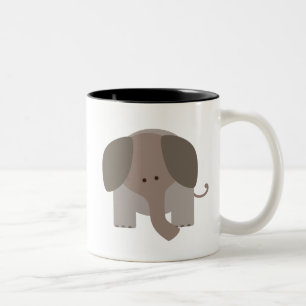 Niedlicher Brown-Elefant Zweifarbige Tasse