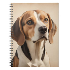 NIEDLICHER BROWN & WHITE BEAGLE DOG NOTIZBLOCK