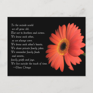 Niedlicher Bruder / Schwester Geschwister Geburtst Postkarte