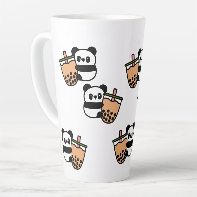 Niedlicher Bubble Tee & Panda Bär Milchtasse (Linke Ecke)