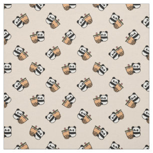 Niedlicher Bubble Tee & Panda Bär Stoff