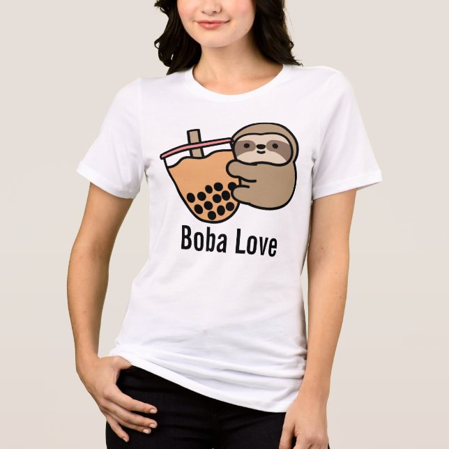 Niedlicher Bubble Tee & Sloth (Vorderseite)