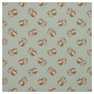 Niedlicher Bubble Tee & Sloth Stoff