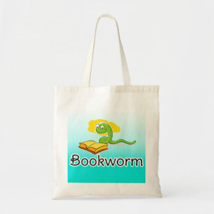 Niedlicher Bücherwurm w/Glasses Tragetasche