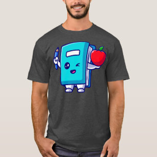 Niedlicher Buchhalter und Cartoon von Apfel T-Shirt