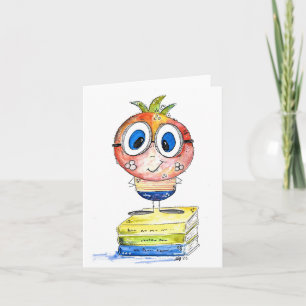 Niedlicher buchstäblicher Nerd Karte