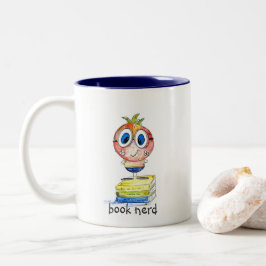 Niedlicher buchstäblicher Nerd Zweifarbige Tasse