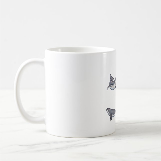 Niedlicher Buckelwal � Süße Tier Art Kaffeetasse (Links)