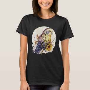Niedlicher Budgie Parakeet Sonnenblumenvogel T-Shirt
