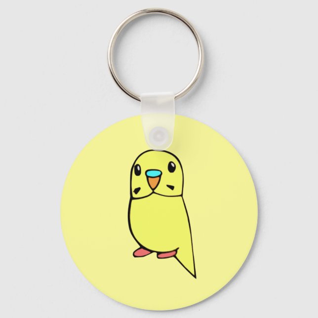 Niedlicher Budgie Schlüsselanhänger (Vorderseite)