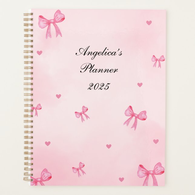 Niedlicher Bugprint personalisierter Planer (Vorderseite)