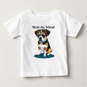 Niedlicher Bull Dog Puppy Baby Fine Jersey T - Shi Baby T-shirt