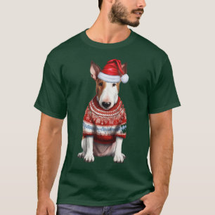 Niedlicher Bull Terrier Dog Lover Weihnachten T-Shirt