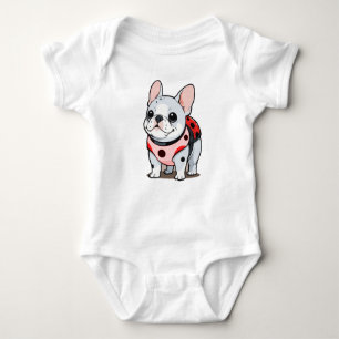 Niedlicher Bulldog Ladybug Baby Strampler