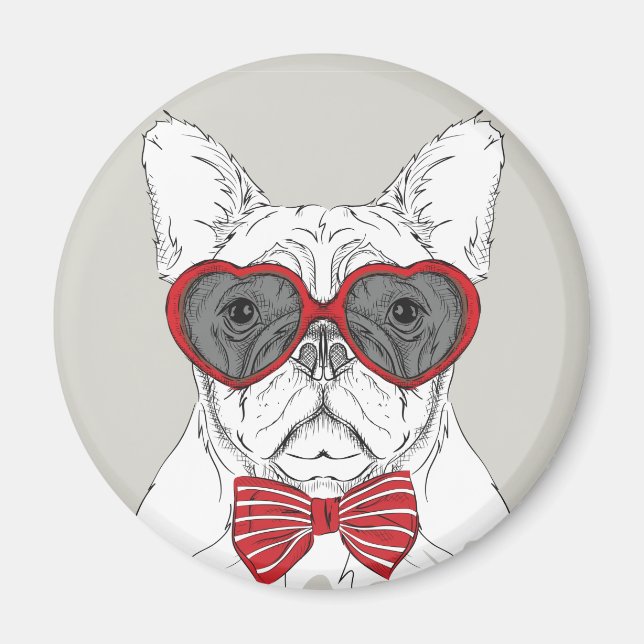 Niedlicher Bulldog Magnet (Vorne)