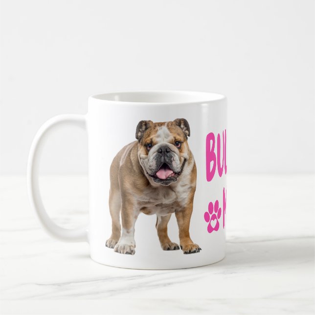 Niedlicher Bulldog Mama Geschenk Adorable Hunde Li Kaffeetasse (Links)