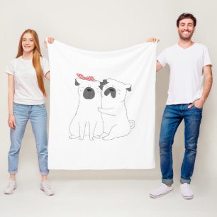 Niedlicher Bulldog   Matching Dog Lover Gift Fleecedecke