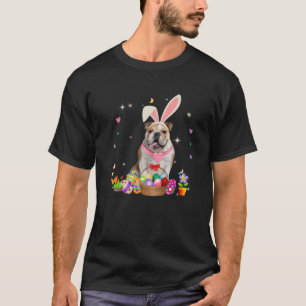 Niedlicher Bulldog Ostern Bunny Egg Osterkostüm T-Shirt