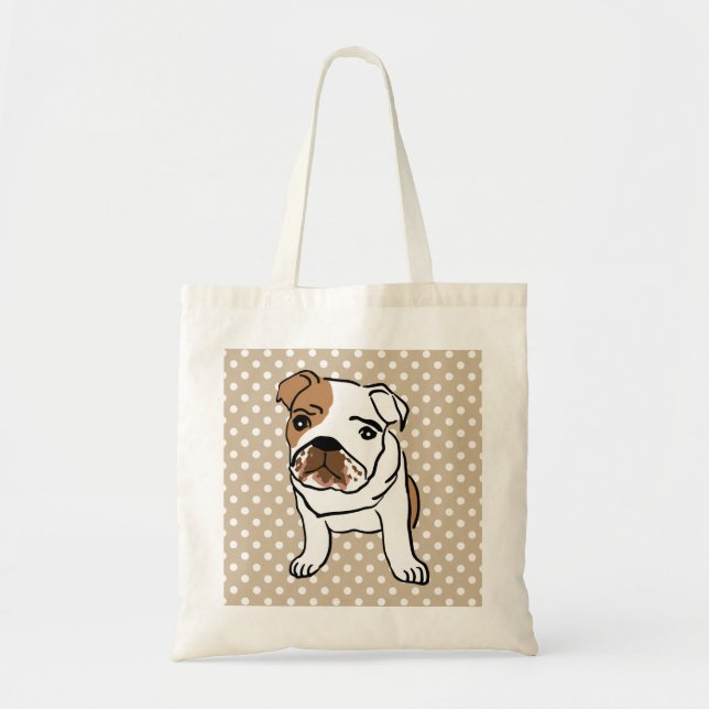 Niedlicher Bulldog Tragetasche (Vorne)