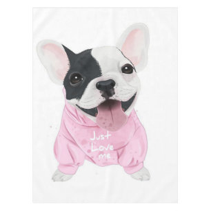 Niedlicher Bulldoghund   Nur Liebe Tischdecke