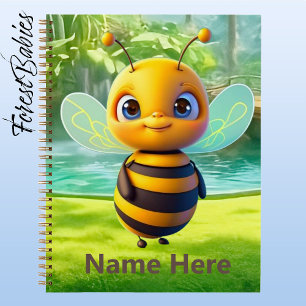 Niedlicher BumbleBee Whimsical Animal Cartoon Grap Notizbuch