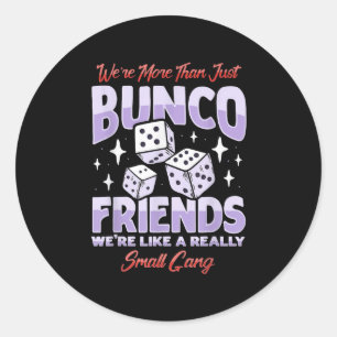 Niedlicher Bunco Night Squad Apparel Game Bunco Runder Aufkleber