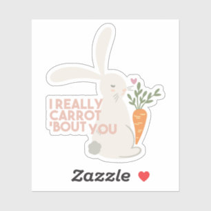Niedlicher Bunny Carrot Pun - Ich bin wirklich Car Aufkleber