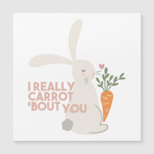 Niedlicher Bunny Carrot Pun - Ich bin wirklich Car Magnetkarte